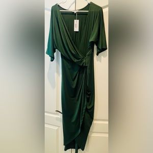 Baltic Barn Hunter Green Solana Ruched Dress